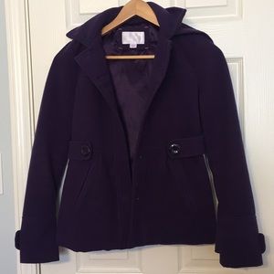Purple Hooded Coat
